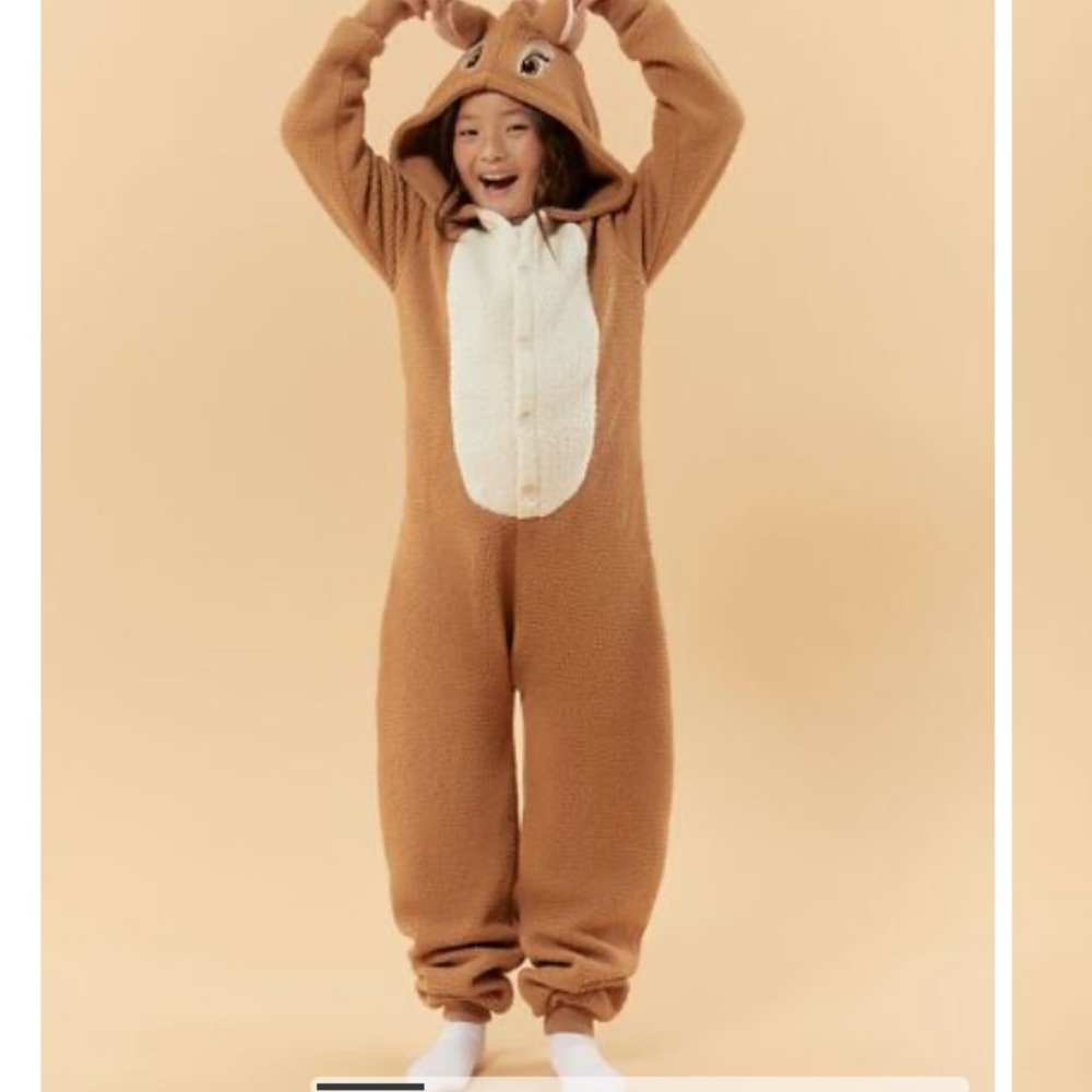 Disney Bambi Pajama Jumpsuit 9/10 Girls